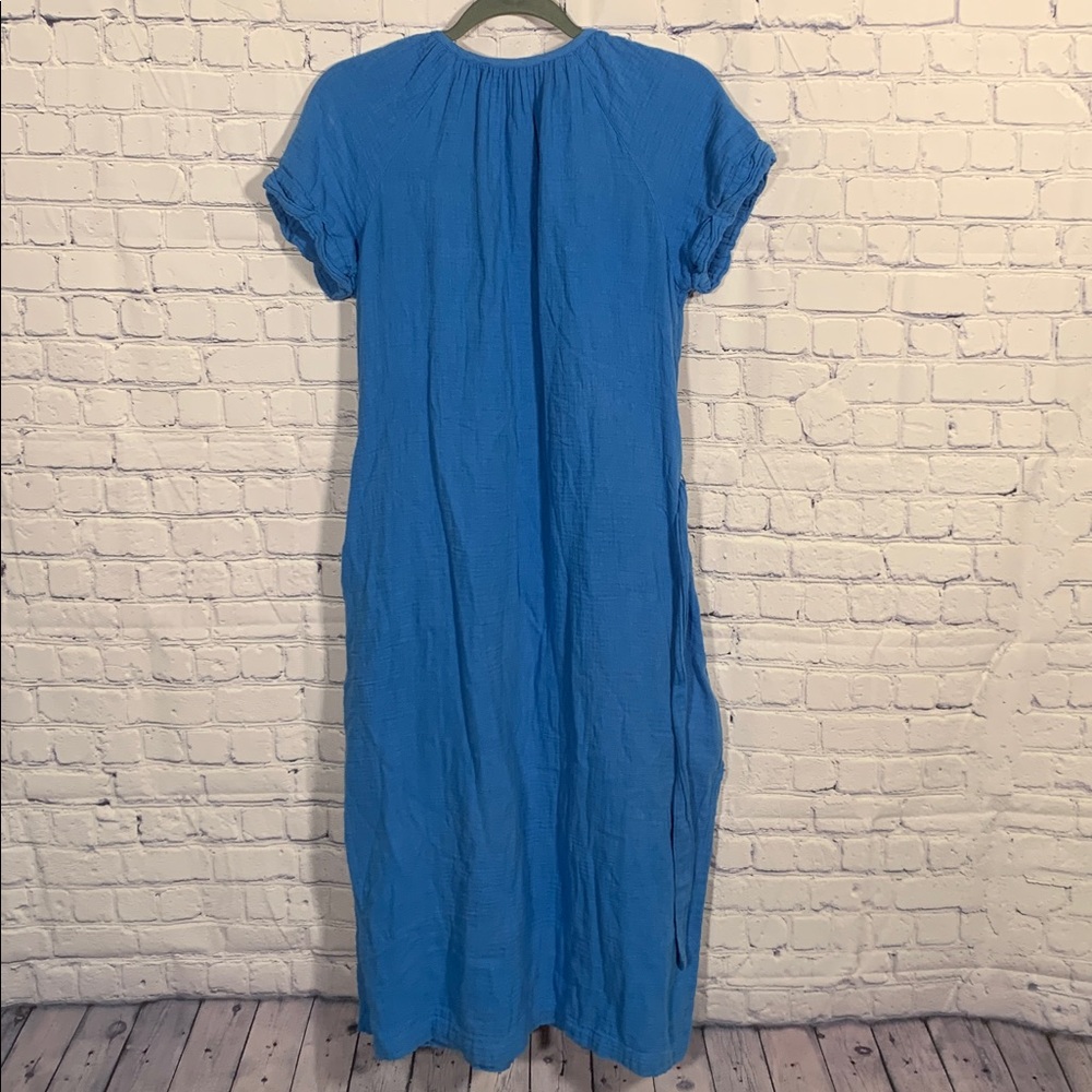 Tommy Bahama Womens Cotton Gauze Shirt Midi Dress Blue Size S Minimalist Beach - Picture 7 of 7